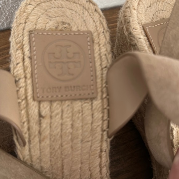 Tory Burch Espadrille Wedge Leather Sandals - Picture 3 of 5